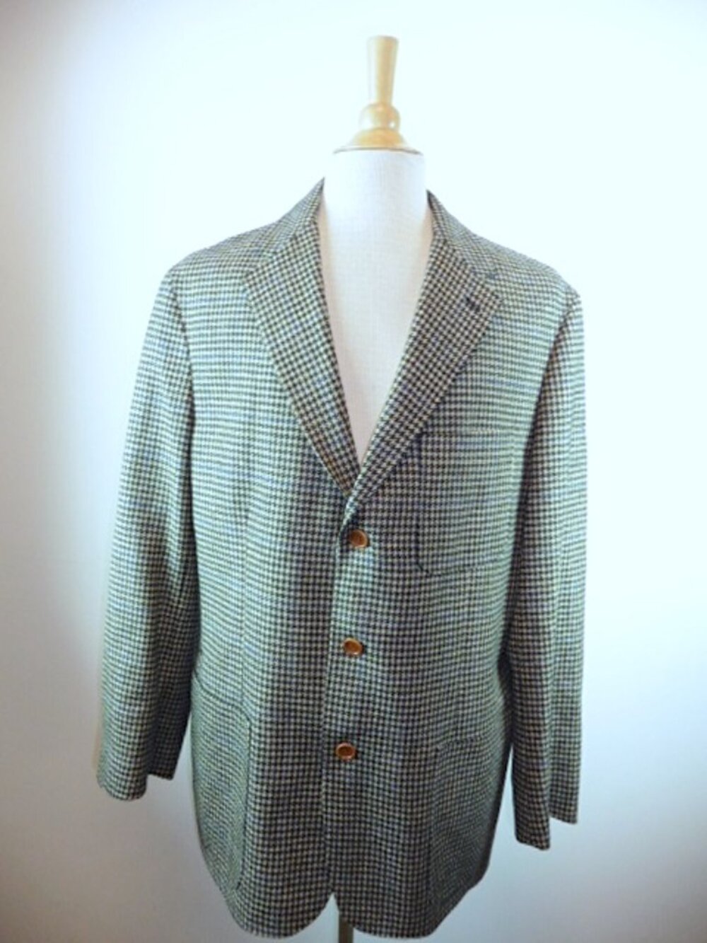 MCKENZIE TRIBE BLACK HOUNDSTOOTH check PLAID blazer 42 menswear